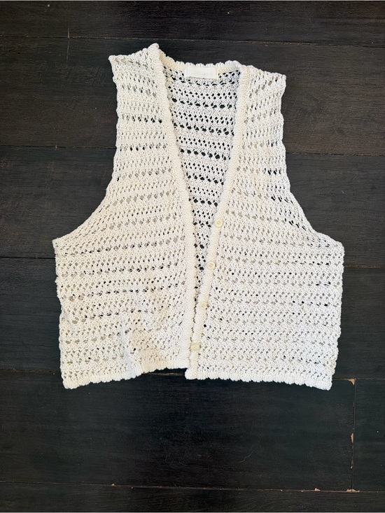 Paloma Wool Sweaters - Cream Knit 100% Cotton Sweater Vest